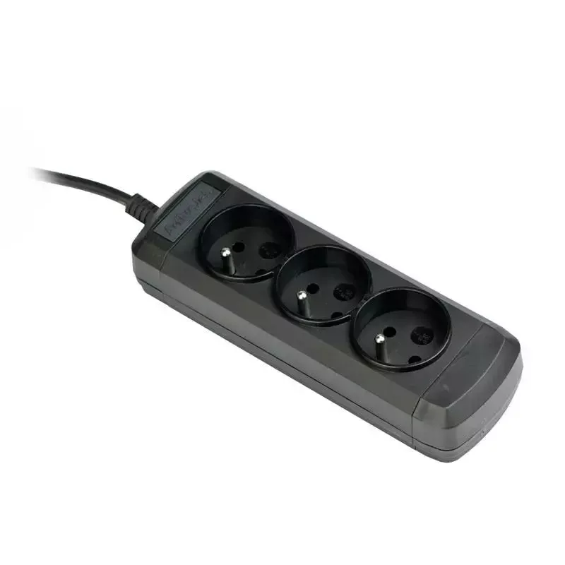 Listwa zasilająca ActiveJet 3GNU-1.5M-C — 3 gniazda, kabel 1,5 m, 230 V, 10 A, czarna