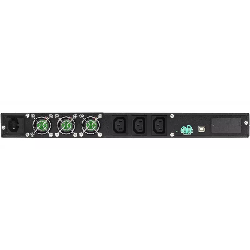 Rackmount UPS PowerWalker VFI 1000R/1U — Online double-conversion, 1 kVA (800 W), 3× C13 outlets, 1U, 12.6 kg