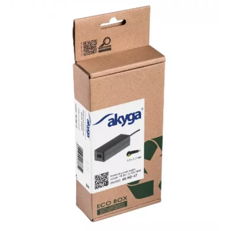 Akyga AK-ND-47 zasilacz do laptopów Acer, 40 W, 19 V / 2,15 A, 5,5 x 1,7 mm