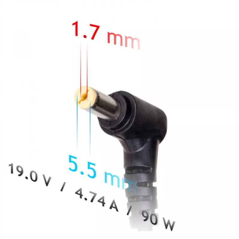 Zasilacz do notebooka AKYGA - 19 V/4,74 A, 90 W, wtyk 5,5 × 1,7 mm