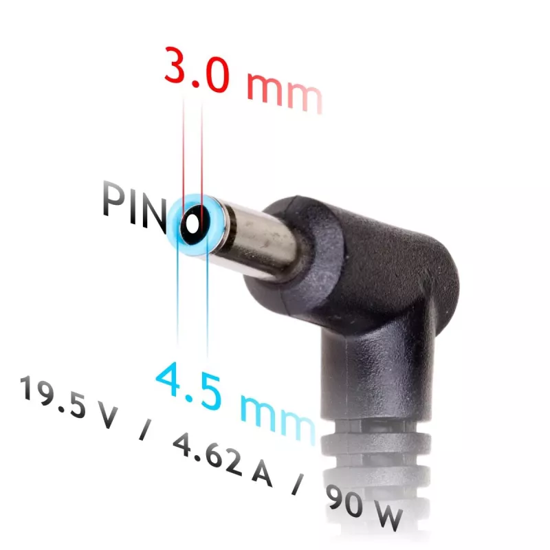 Zasilacz Akyga AK-ND-53 90W 19,5 V 4,62 A do laptopów Dell, wejście 100–250 V, dioda LED, kabel 1,2 m