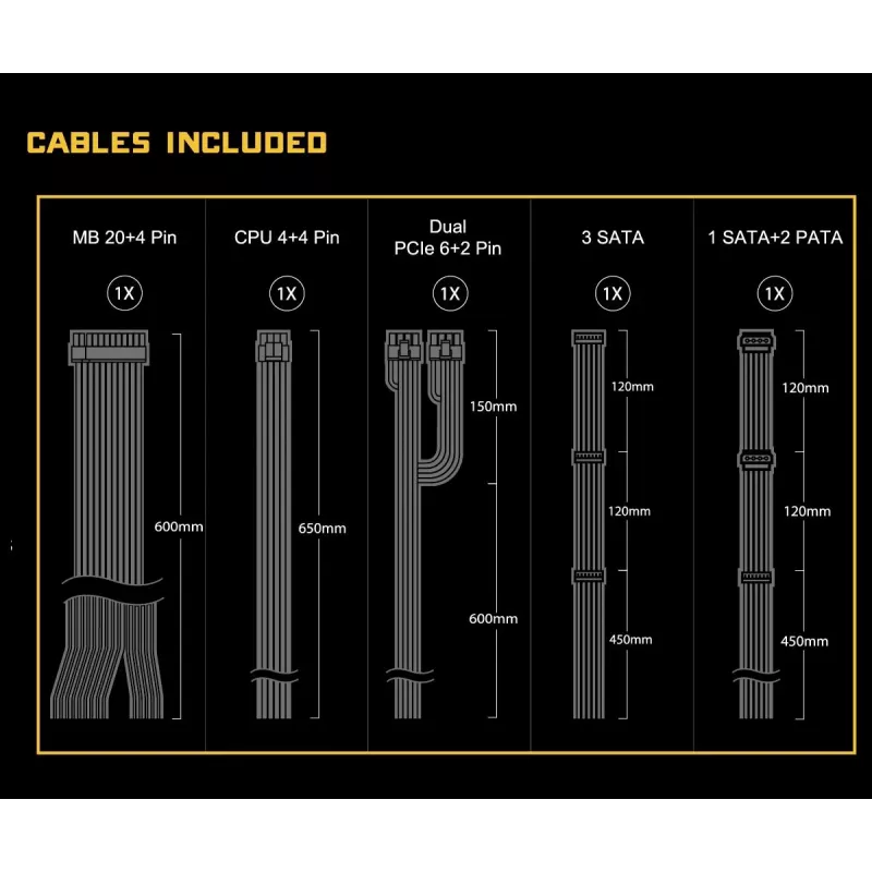 Zasilacz ASROCK CL-650G Challenger 650 W 20+4 pin ATX 80 PLUS Gold, wentylator 120 mm, czarny