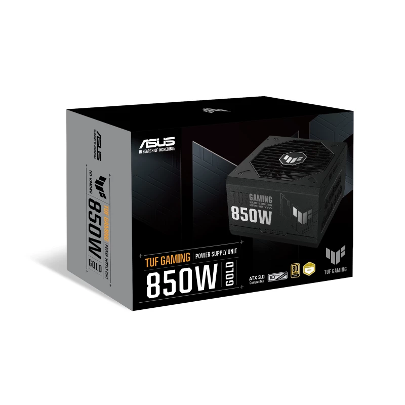ASUS TUF Gaming 850W Gold zasilacz 24-pin ATX ATX Czarny