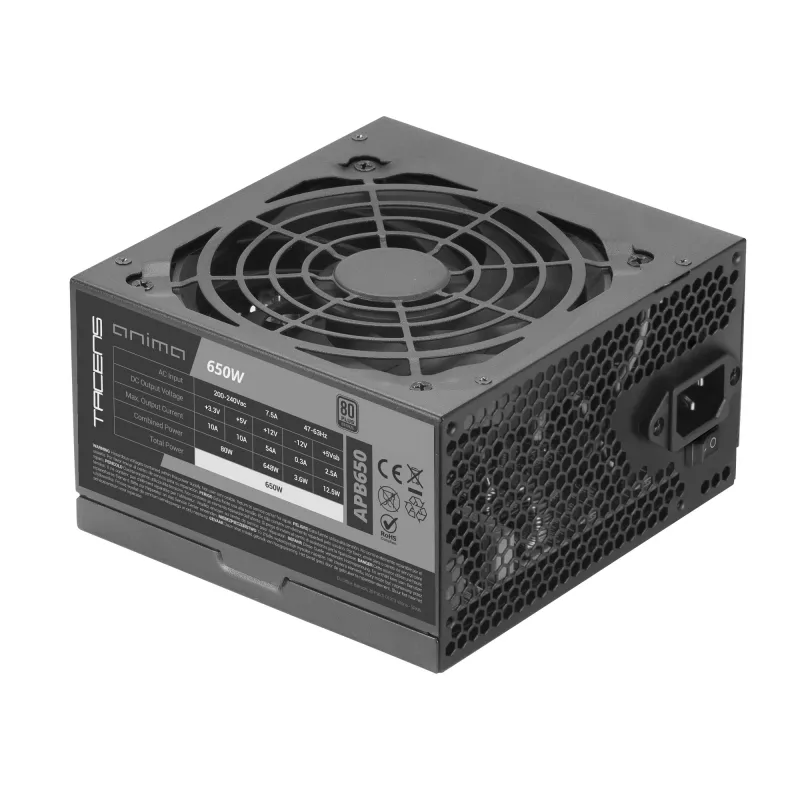 Tacens Anima APB650 zasilacz 650 W 24-pin ATX ATX Czarny