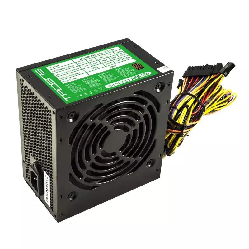 Tacens APB550B zasilacz 550 W 20+4 pin ATX ATX Czarny
