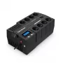 Zasilacz awaryjny CYBERPOWER BR1000ELCD — UPS liniowo-interaktywny 1 kVA (600 W), 8 gniazd typu E, LCD, AVR, czas reakcji 4 ms