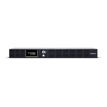 Zasilacz awaryjny do montażu w szafie rack, line-interactive CYBERPOWER OR600ERM1U — 0,6 kVA / 360 W, 6 gniazd C13, AVR, LCD, srebrny, 1U