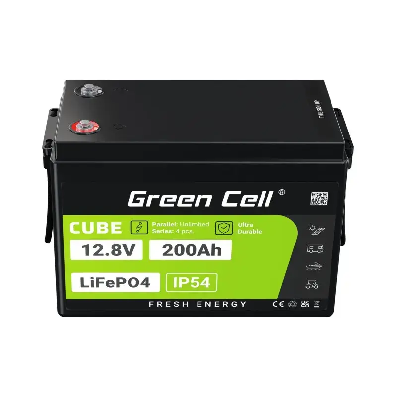 Bateria UPS Green Cell LFPGC12V200AH Litowo-żelazowo-fosforanowa 12,8 V 200 Ah, 395×195×275 mm, 20,5 kg