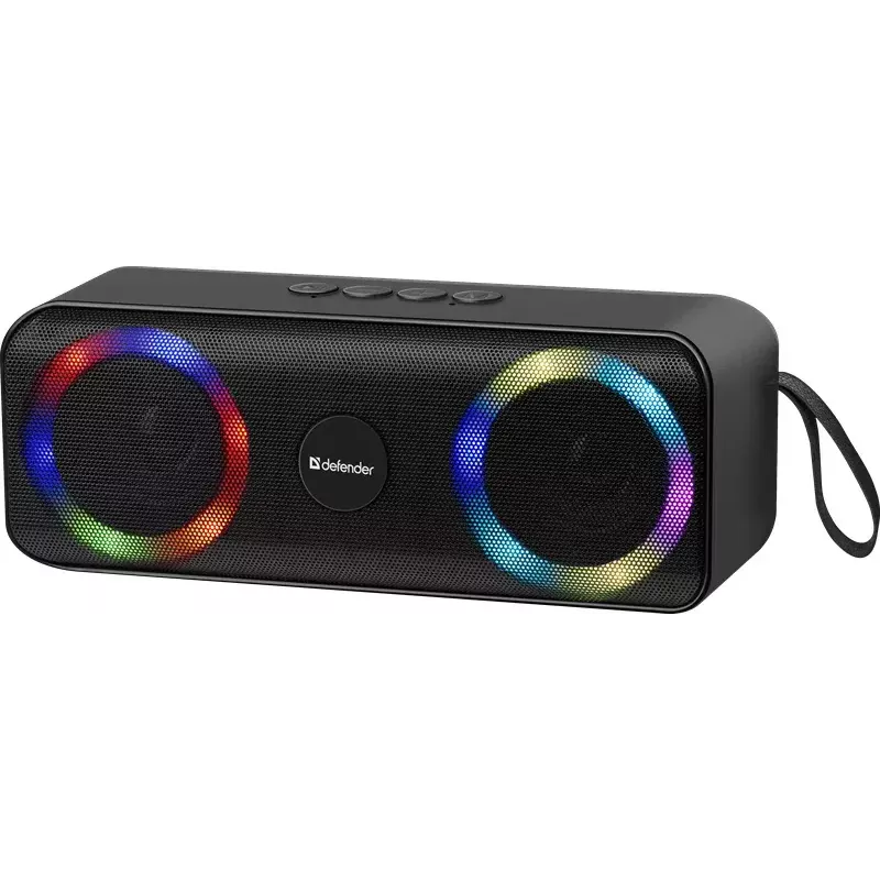 Przenośny głośnik Bluetooth Mono DEFENDER Q1 Czarny, 10W RMS, 1200 mAh, Bluetooth 5.0, MicroSD, FM, AUX, USB