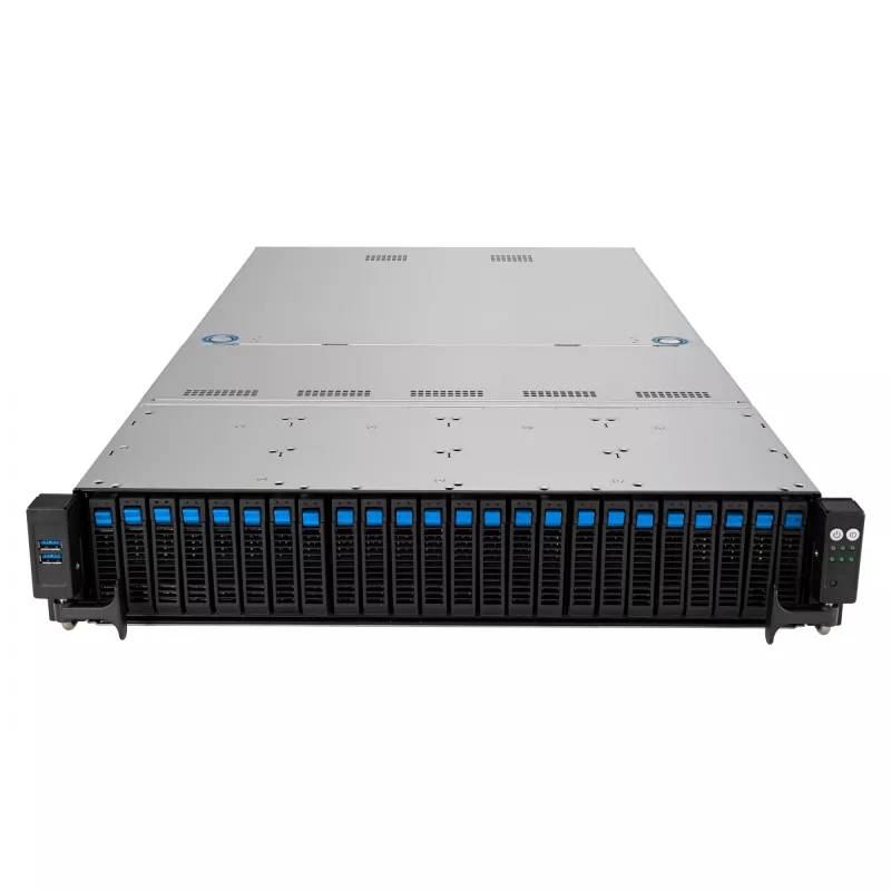ASUS RS521A-E12-RS24U Socket SP5 Rack (2U) Czarny, Srebrny