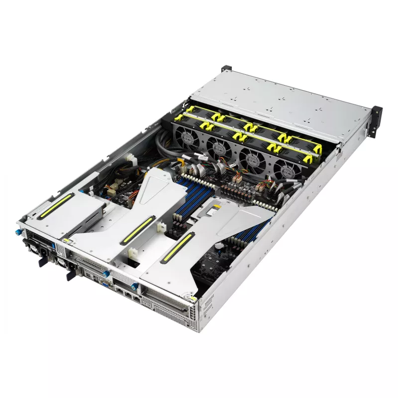 ASUS RS521A-E12-RS24U Socket SP5 Rack (2U) Czarny, Srebrny