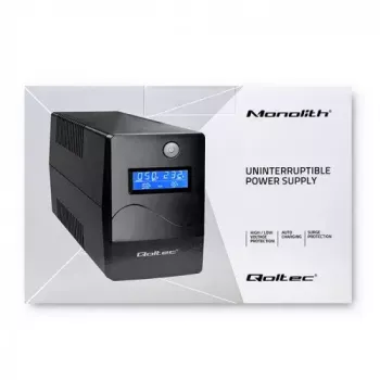 Zasilacz awaryjny UPS Qoltec Monolith 0,85 kVA 480 W 2 gniazda AC