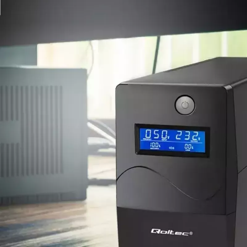 Zasilacz awaryjny UPS Qoltec Monolith 0,85 kVA 480 W 2 gniazda AC
