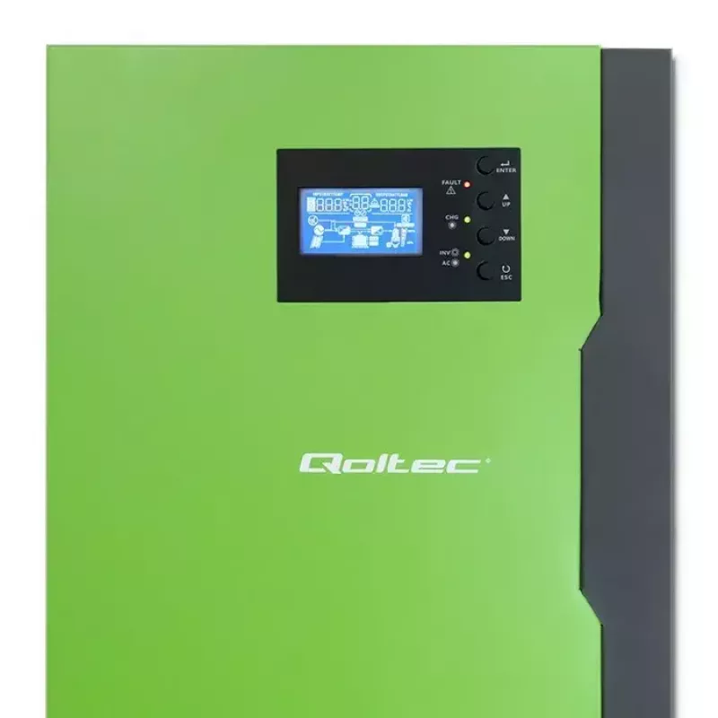 Qoltec 53886 hybrydowy inwerter solarny Off-Grid, 3,5 kW, 100 A MPPT, 24 V, czysty sinus
