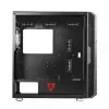 Obudowa PC MODECOM AMIRANI ARGB Midi Tower, czarna, szkło hartowane, 2 wentylatory 200 mm z przodu + 1 wentylator 120 mm z tyłu, USB-A 2x, USB-C 1x, obsługa ATX/ITX, GPU do 35 cm