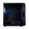 Obudowa PC MODECOM AMIRANI ARGB Midi Tower, czarna, szkło hartowane, 2 wentylatory 200 mm z przodu + 1 wentylator 120 mm z tyłu, USB-A 2x, USB-C 1x, obsługa ATX/ITX, GPU do 35 cm