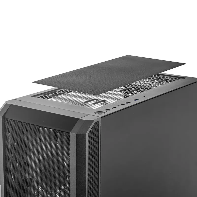 Obudowa PC MODECOM AMIRANI ARGB Midi Tower, czarna, szkło hartowane, 2 wentylatory 200 mm z przodu + 1 wentylator 120 mm z tyłu, USB-A 2x, USB-C 1x, obsługa ATX/ITX, GPU do 35 cm