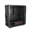 Obudowa PC MODECOM AMIRANI ARGB Midi Tower, czarna, szkło hartowane, 2 wentylatory 200 mm z przodu + 1 wentylator 120 mm z tyłu, USB-A 2x, USB-C 1x, obsługa ATX/ITX, GPU do 35 cm