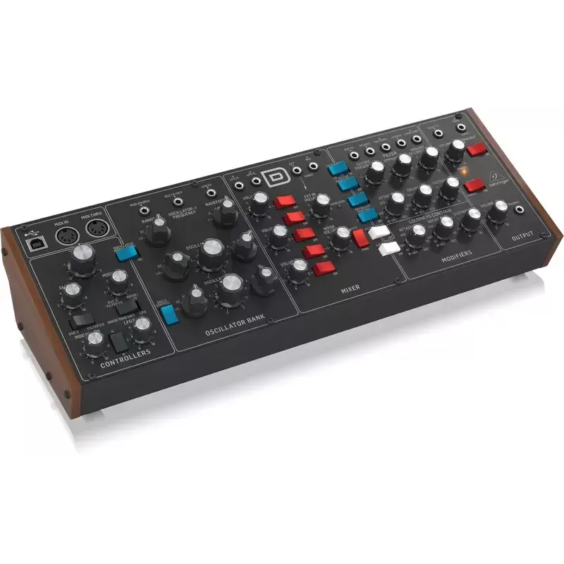 Synthesizer Behringer Model D Czarny Kolor obudowy Czarny Źródło zasilania DC AC
