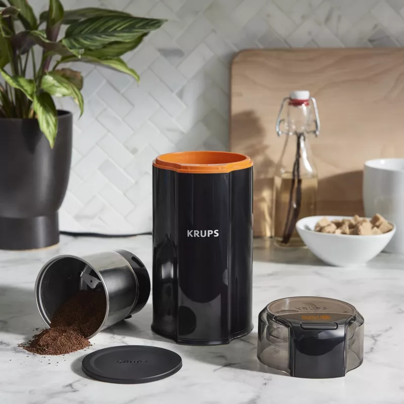 Młynek ostrzowy Krups Silent Vortex GX3328 175 W Czarny Pojemność 90 g