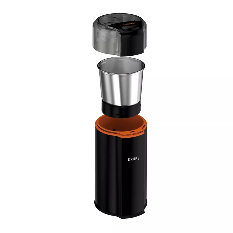 Młynek ostrzowy Krups Silent Vortex GX3328 175 W Czarny Pojemność 90 g