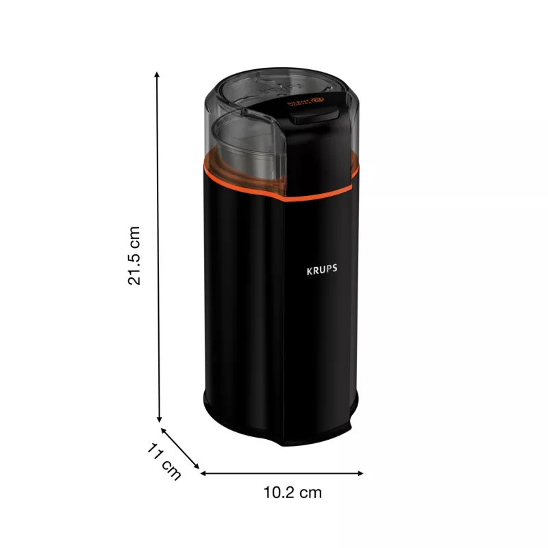 Młynek ostrzowy Krups Silent Vortex GX3328 175 W Czarny Pojemność 90 g