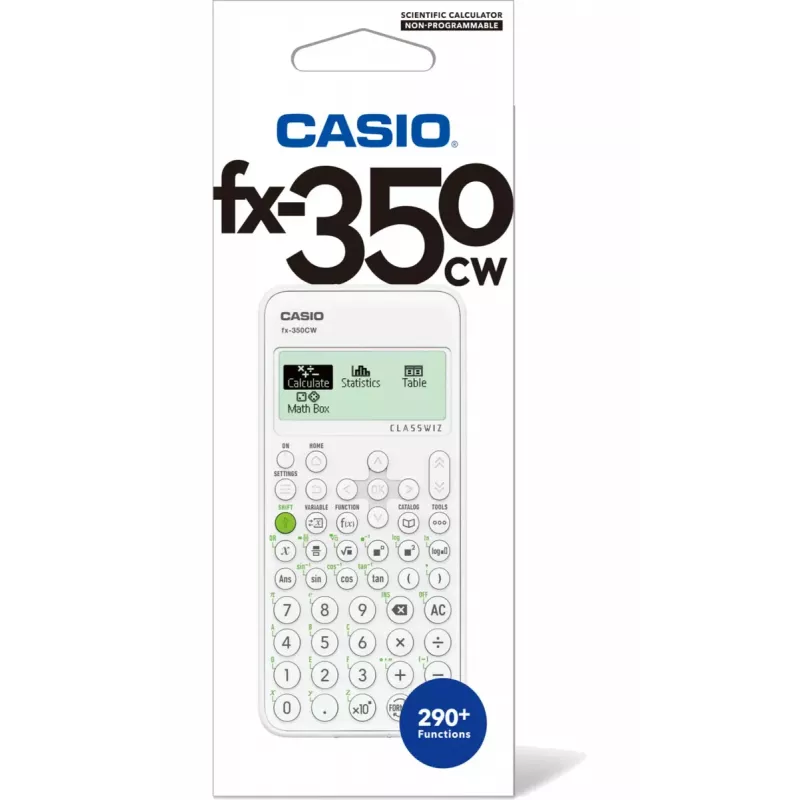 Kalkulator naukowy CASIO ClassWiz FX-350EX Pocket — 16-cyfrowy, 2-wierszowy wyświetlacz, zasilany bateryjnie, szary, kieszonkowy