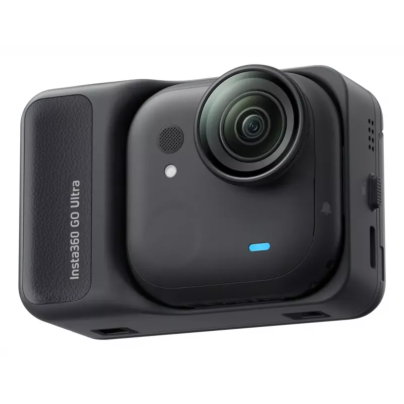Kamera sportowa akcji Insta360 GO Ultra Standard Czarny — 4K Ultra HD 3840×2880, sensor 1/1,28 cala, 240 fps, Wi‑Fi, wbudowany wyświetlacz, MicroSD, 52,9 g