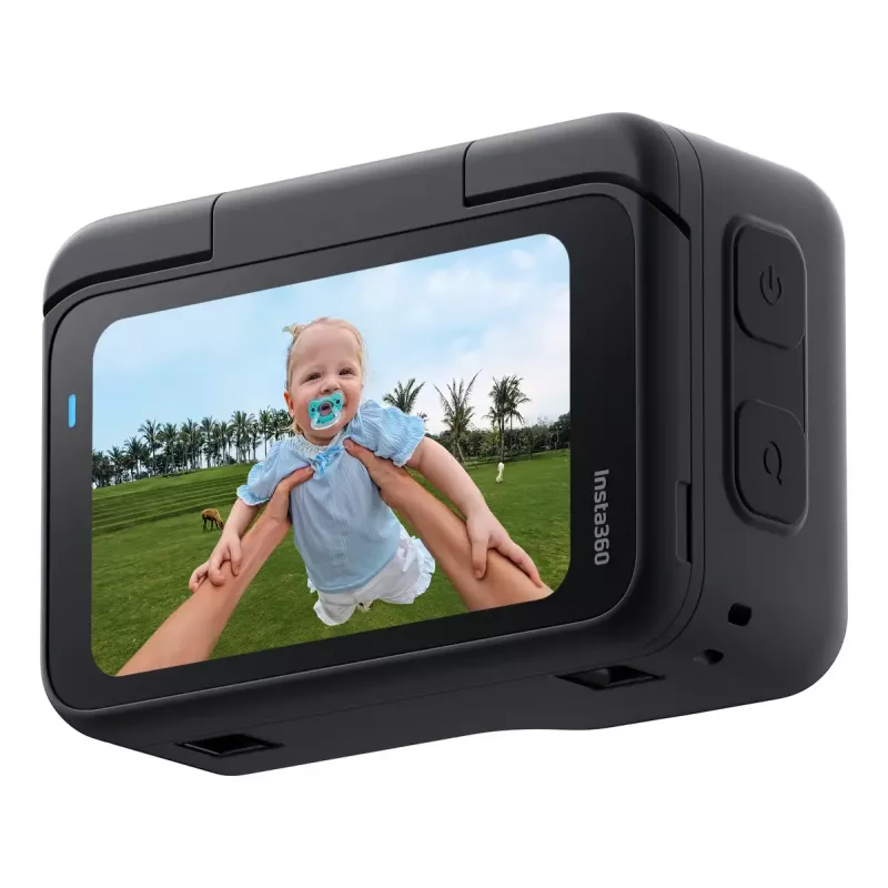 Kamera sportowa akcji Insta360 GO Ultra Standard Czarny — 4K Ultra HD 3840×2880, sensor 1/1,28 cala, 240 fps, Wi‑Fi, wbudowany wyświetlacz, MicroSD, 52,9 g