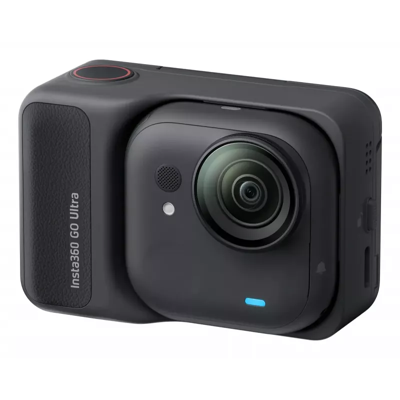 Kamera sportowa akcji Insta360 GO Ultra Standard Czarny — 4K Ultra HD 3840×2880, sensor 1/1,28 cala, 240 fps, Wi‑Fi, wbudowany wyświetlacz, MicroSD, 52,9 g