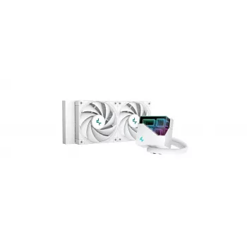 Zintegrowany układ chłodzenia cieczą DeepCool LT520 WH, biały, radiator 240mm, 2x120mm wentylatory FDB, PWM, obsługa LGA/AM4/AM5/sTR4