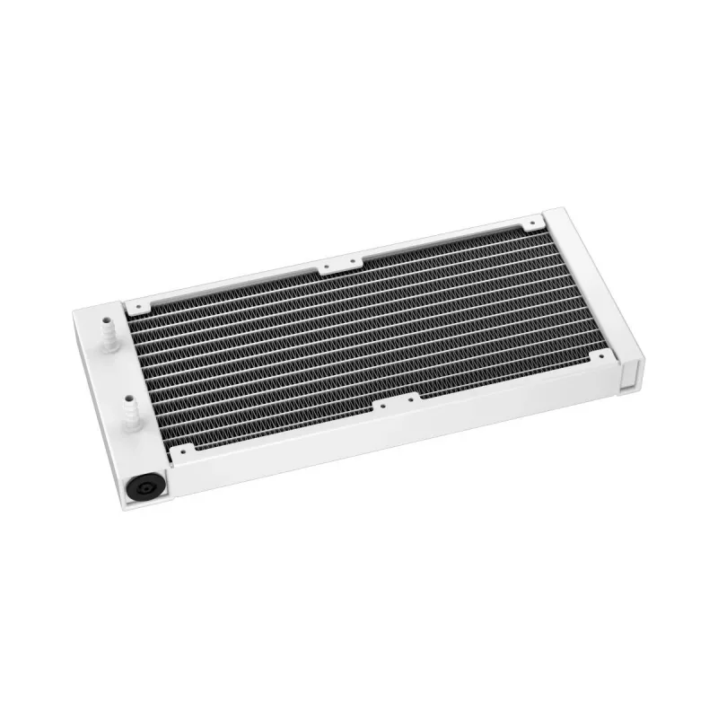 Chłodzenie cieczą typu All-in-one DeepCool LS520 SE WH — radiator 240 mm, 2 wentylatory PWM 120 mm, białe, podstawa miedziana