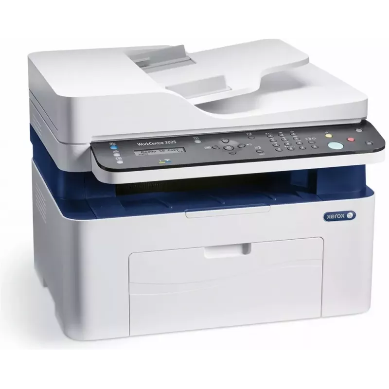 Urządzenie wielofunkcyjne Xerox WorkCentre 3025/NI — monochromatyczne laserowe urządzenie wielofunkcyjne, 20 str./min, Wi‑Fi, Ethernet, A4, 1200 x 1200 DPI