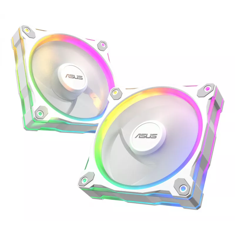 Wentylator do obudowy PC 120 mm ASUS Prime MR120 ARGB Reverse biały — 1600 RPM, 58 CFM, PWM, łożysko ślizgowe