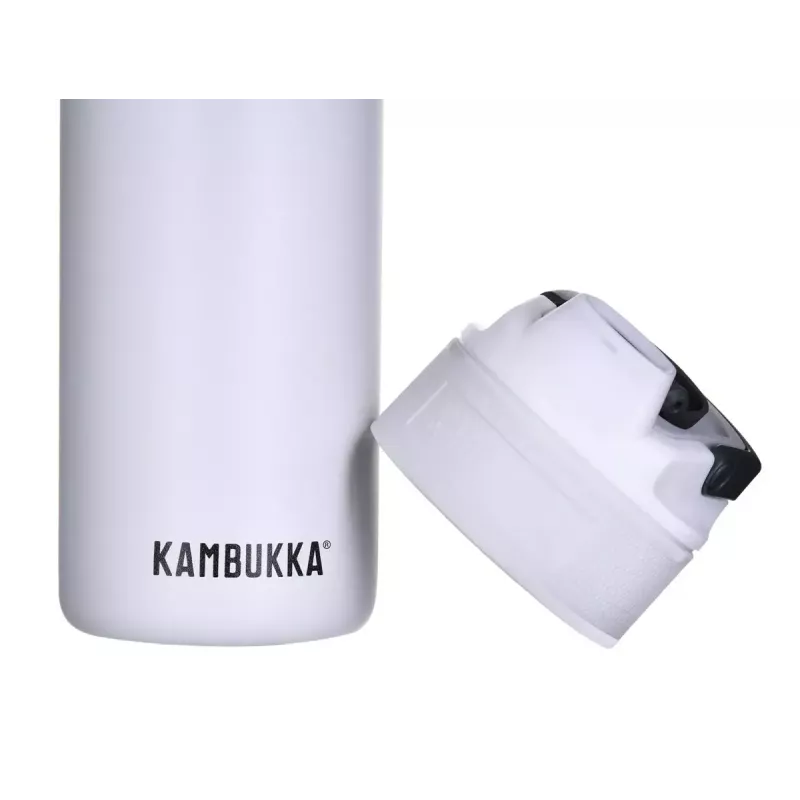 Butelka termiczna Kambukka Elton 600 ml Kredowa Biel — termos próżniowy, stal nierdzewna 18/8, szczelna, pokrywka Snapclean