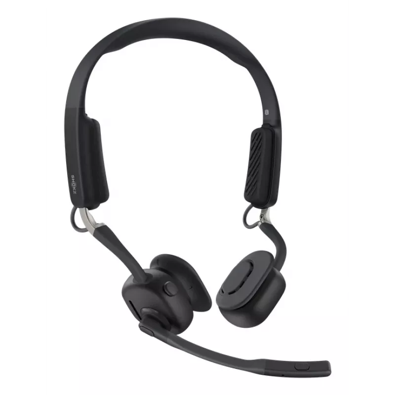 Bezprzewodowy zestaw słuchowy SHOKZ OpenMeet do wideokonferencji z przewodnictwem kostnym Bluetooth