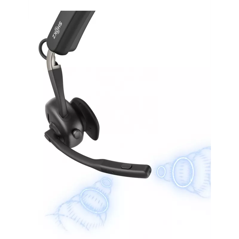 SHOKZ OpenMeet UC Bezprzewodowy Słuchawkowy Zestaw Konferencyjny z Technologią Kostną Bluetooth z Adapterem USB-A