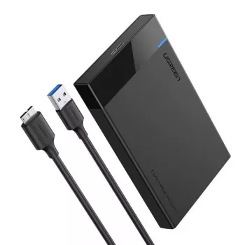 Obudowa HDD/SSD UGREEN 30848 Czarna 2,5 cala, USB 3.0, SATA I/II/III, do 10 TB, 5 Gbit/s