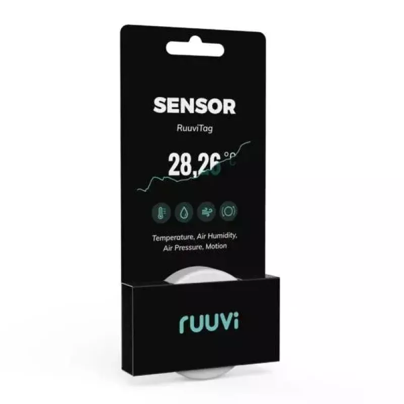 Bezprzewodowy czujnik Ruuvi RT4in1 – temperatura, wilgotność, ciśnienie powietrza, ruch