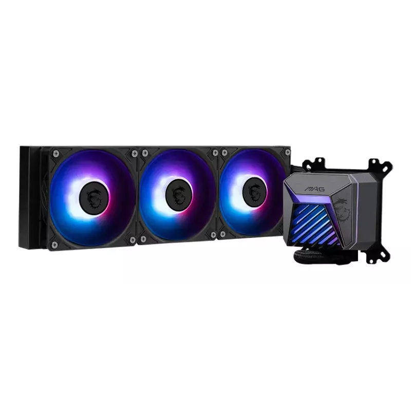 Chłodzenie cieczą All-in-one MSI MAG Coreliquid A15 240 — radiator 240 mm, 2 wentylatory 120 mm, LGA1700/AM4/AM5, czarny