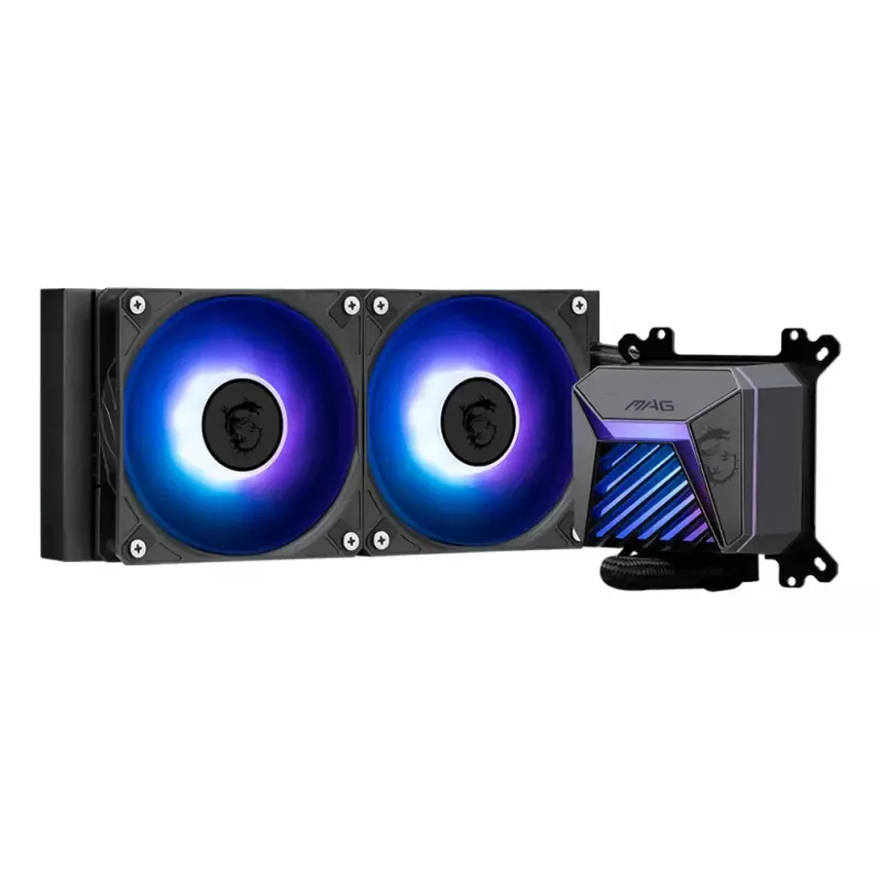 Chłodzenie cieczą All-in-one MSI MAG Coreliquid A15 240 — radiator 240 mm, 2 wentylatory 120 mm, LGA1700/AM4/AM5, czarny