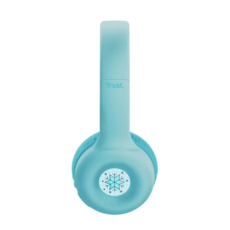 Zestaw słuchawkowy TRUST Nouna binauralny Bluetooth/USB-C przewodowy i bezprzewodowy, składany, dla dzieci, niebieski, przetworniki 4 cm
