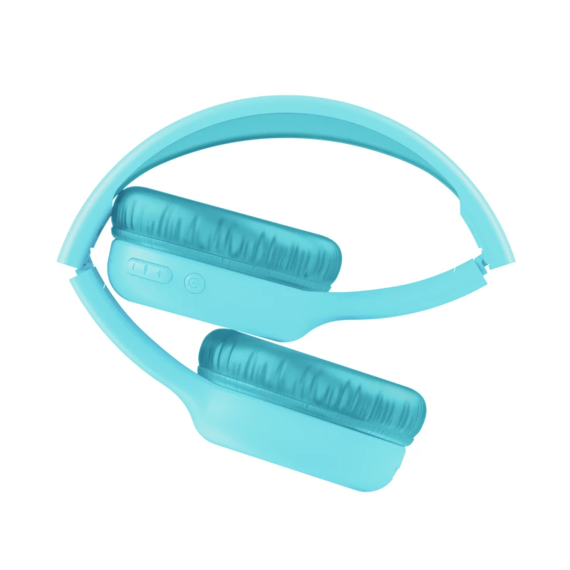 Zestaw słuchawkowy TRUST Nouna binauralny Bluetooth/USB-C przewodowy i bezprzewodowy, składany, dla dzieci, niebieski, przetworniki 4 cm