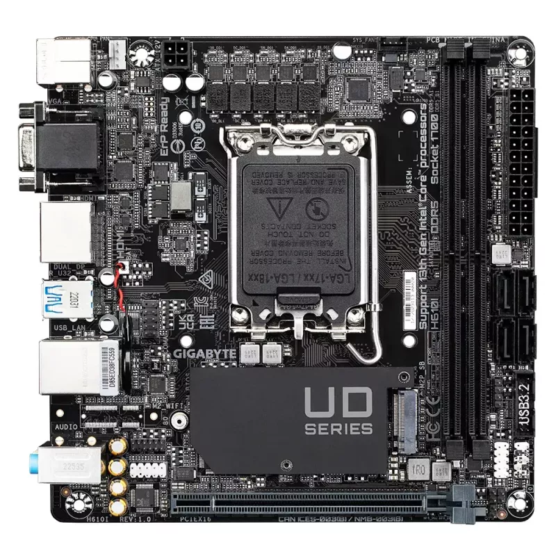 Płyta główna GIGABYTE H610I, Intel H610, LGA 1700, Mini-ITX
