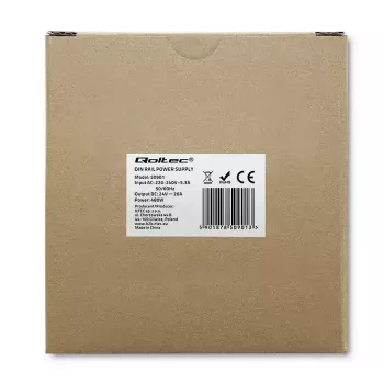 Przemysłowy zasilacz na szynę DIN QOLTEC 50901 — 480 W, 24 V DC, 20 A