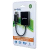 Manhattan DisplayPort 1.2 do 2-portowego rozdzielacza DisplayPort 1.2 z MST, 4K@30Hz, zasilany przez USB-A, funkcja ściany wideo, czarny, MST = transport wielostrumieniowy, 3-letnia gwarancja