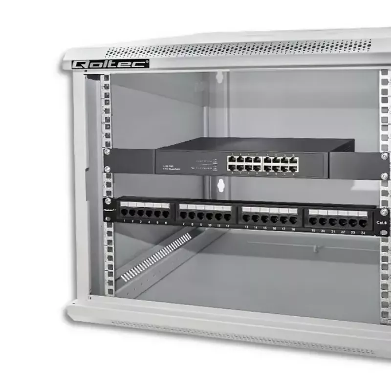 Szafa rack 19 cali QOLTEC 9U model 54484, wymiary 600x500x450 mm
