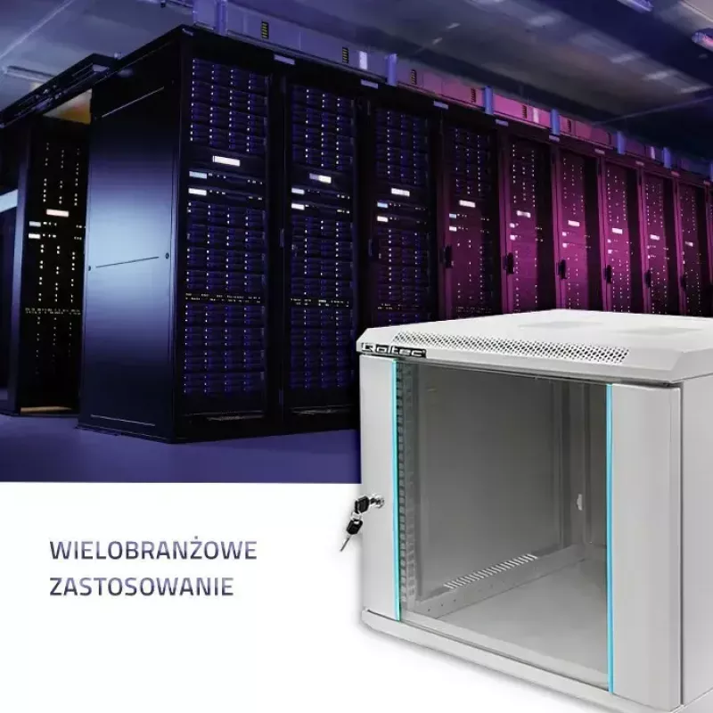 Szafa rack 19 cali QOLTEC 9U model 54484, wymiary 600x500x450 mm
