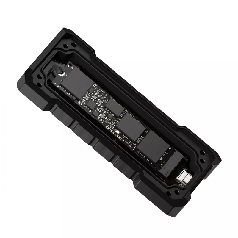 SSD enclosure ASUS TUF Gaming A2 Czarny for M.2 PCIe / SATA, USB 3.2 Gen 2x2 20 Gbit/s, up to 4 TB, aluminium, IP68