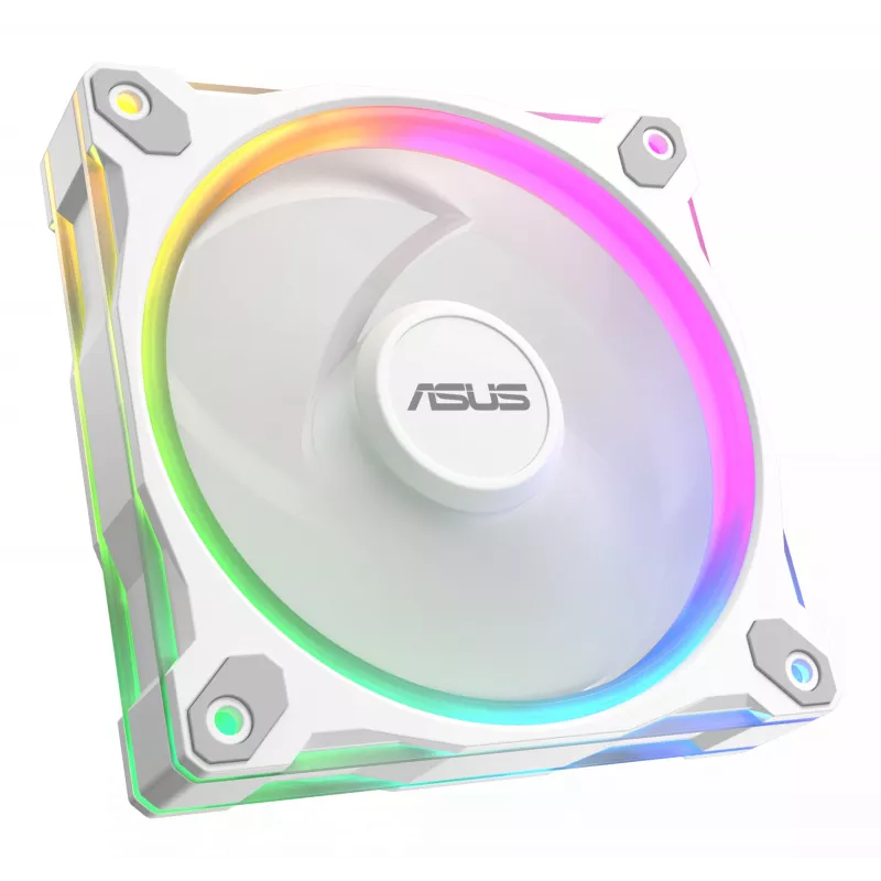 Wentylator obudowy ASUS Prime MR120 ARGB biały 120 mm, 1600 RPM, PWM, łożysko ślizgowe, 58 CFM